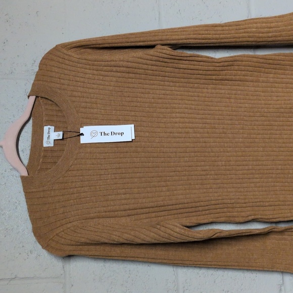 The Drop Renata Rib Midi Sweater Dress, Large, NWT, Minimalist Chic - Picture 5 of 10